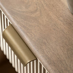 Colonna Bedside Table - 1 Drawer Bedside 45cm Natural Mango Wood / Brass Sterling Home 4