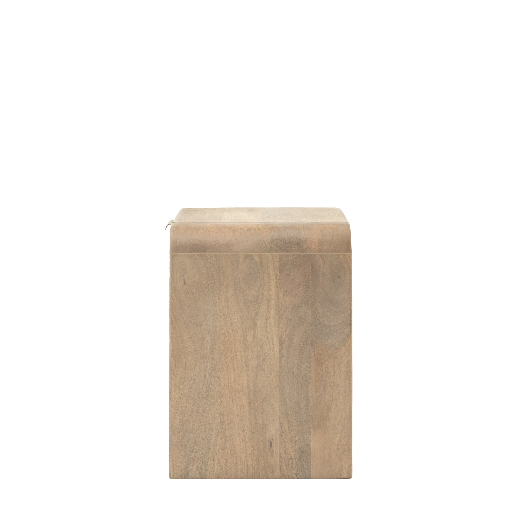 Colonna Bedside Table - 1 Drawer Bedside 45cm Natural Mango Wood / Brass Sterling Home 6