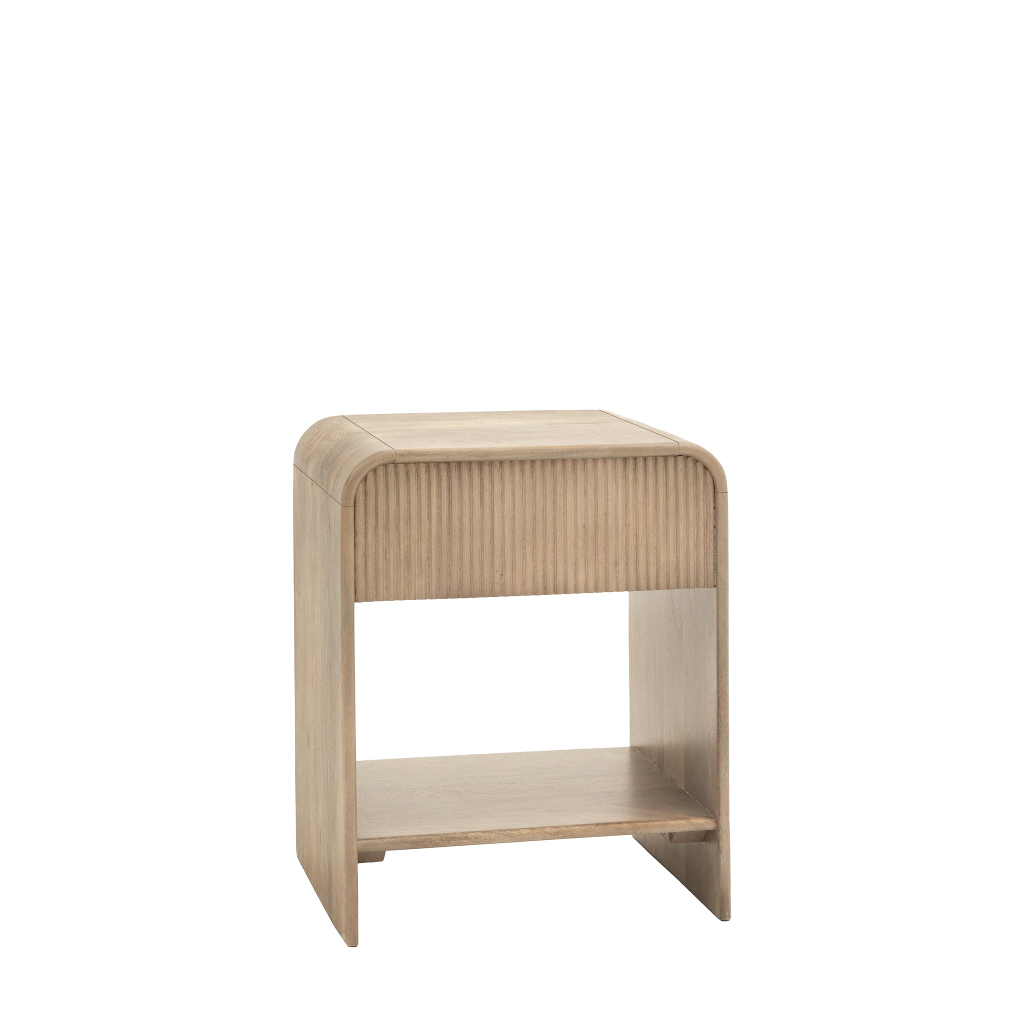 Colonna Bedside Table - 1 Drawer Bedside 45cm Natural Mango Wood / Brass Sterling Home 7