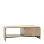 Colonna Coffee Table - 1 Drawer Coffee Table Natural Mango Wood / Brass Sterling Home 7