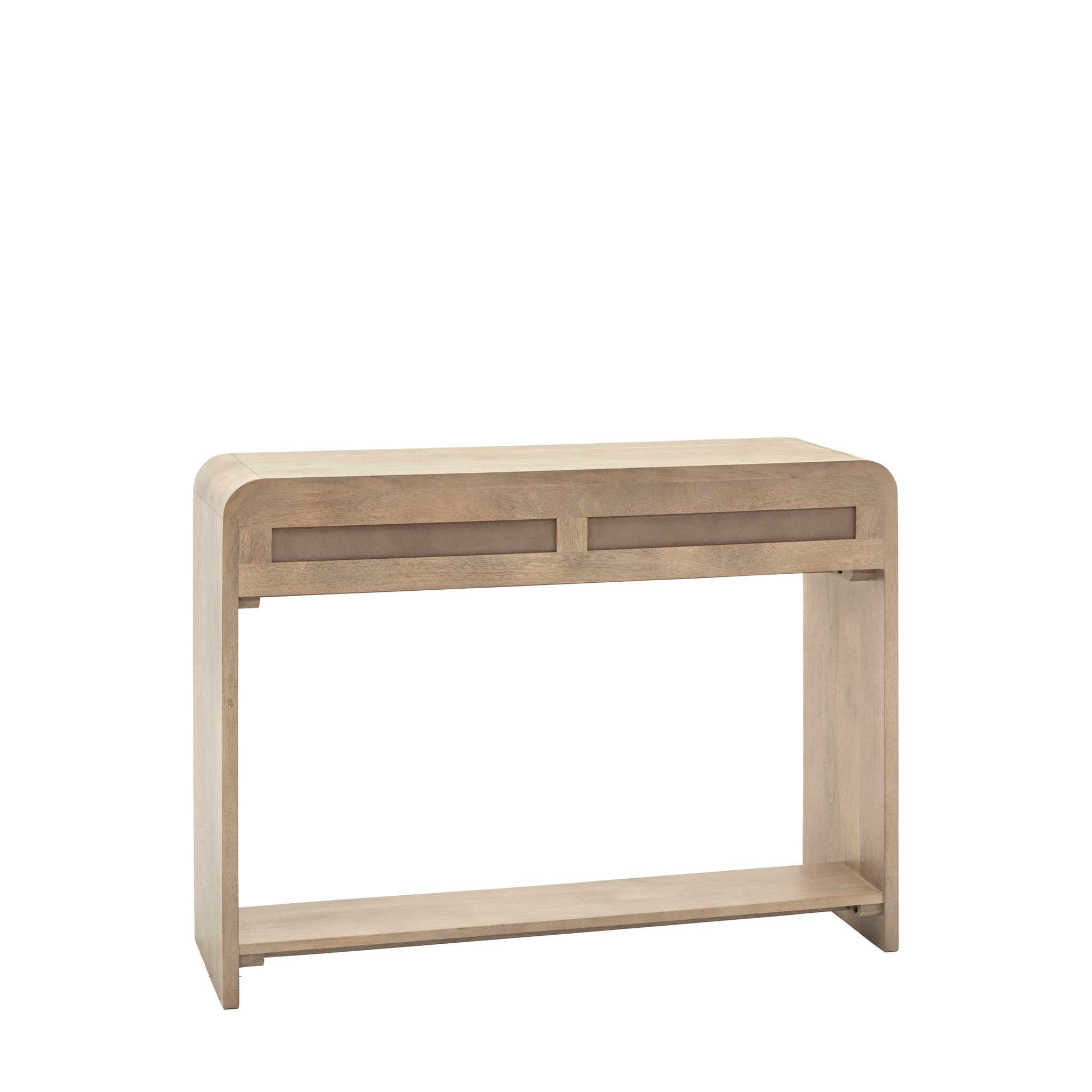 Colonna Console Table - 2 Drawer Console Natural Mango Wood / Brass Sterling Home 7