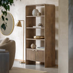 Colonna Open Display Unit - Open Display Unit Natural Mango Wood / Brass Sterling Home 2