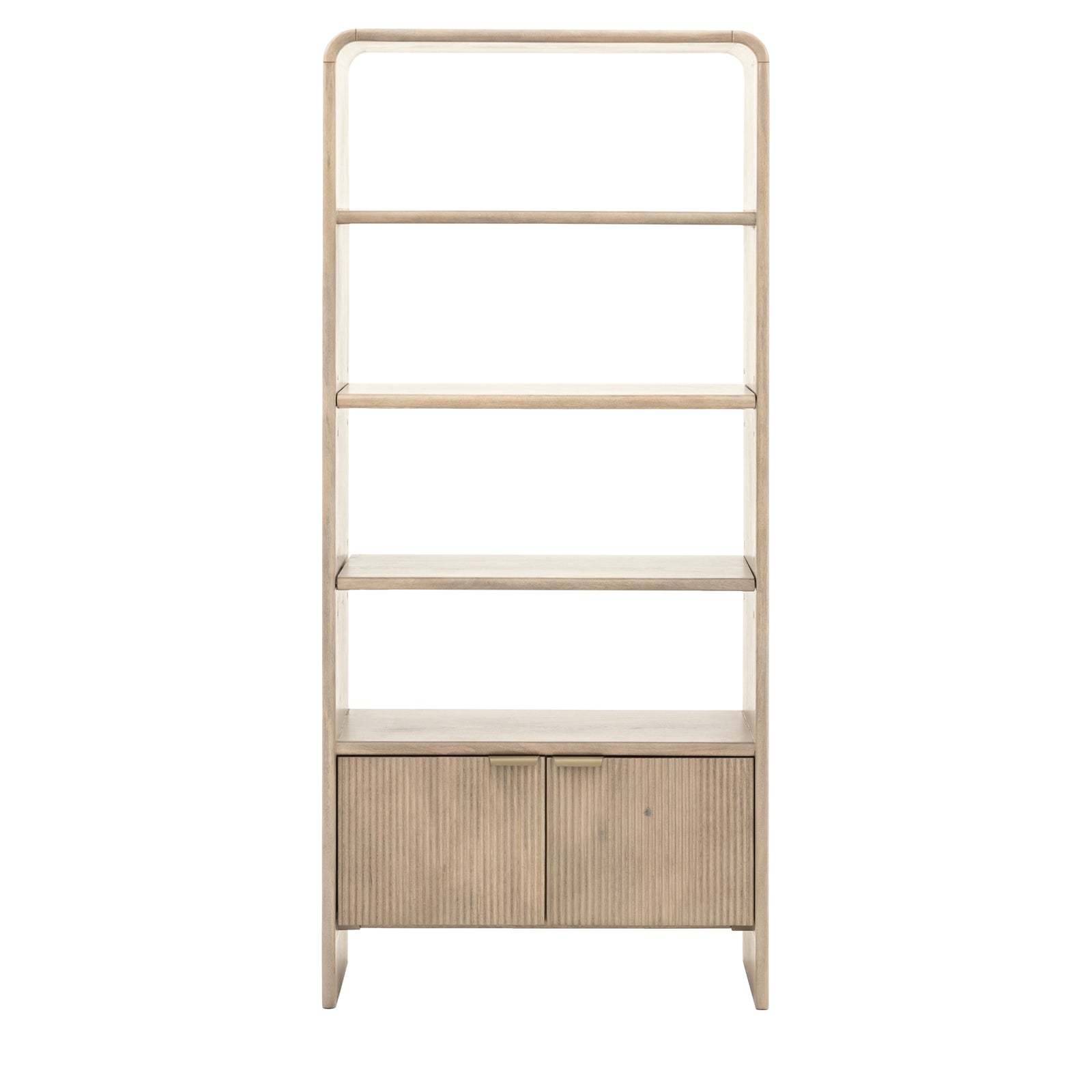 Colonna Open Display Unit - Open Display Unit Natural Mango Wood / Brass Sterling Home 1