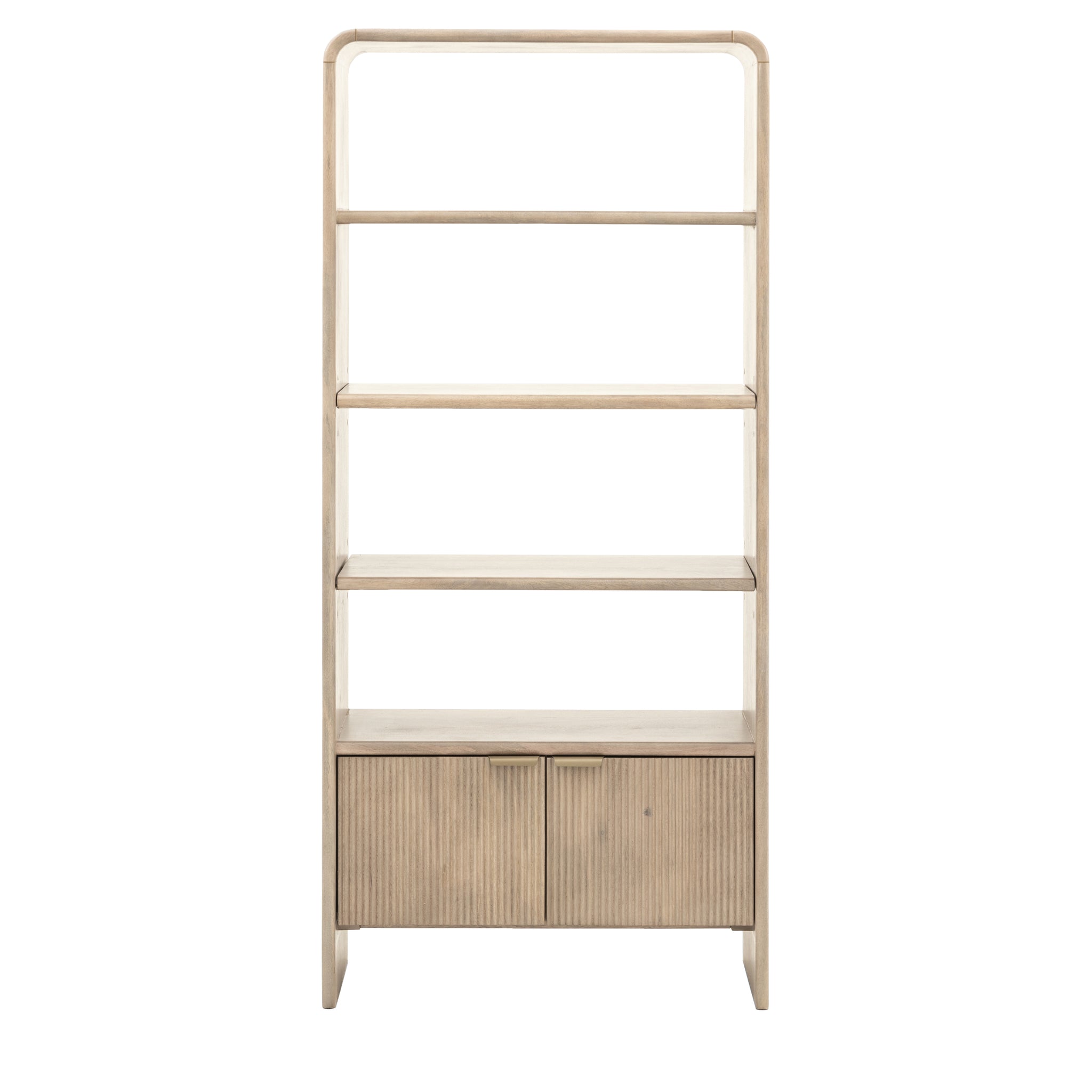 Colonna Open Display Unit - Open Display Unit Natural Mango Wood / Brass Sterling Home 1