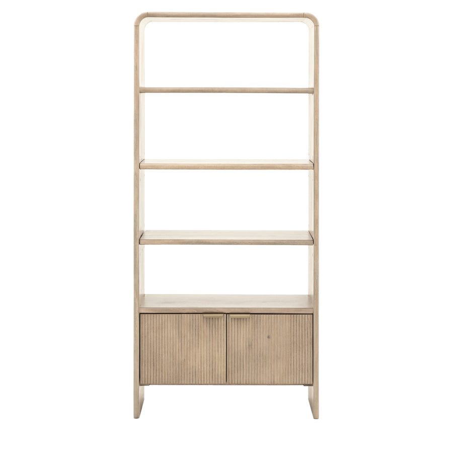Colonna Open Display Unit - Open Display Unit Natural Mango Wood / Brass Sterling Home 1