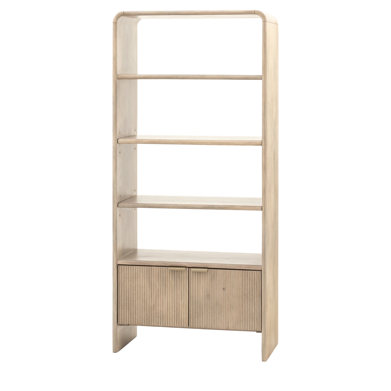 Colonna Open Display Unit - Open Display Unit Natural Mango Wood / Brass Sterling Home 5