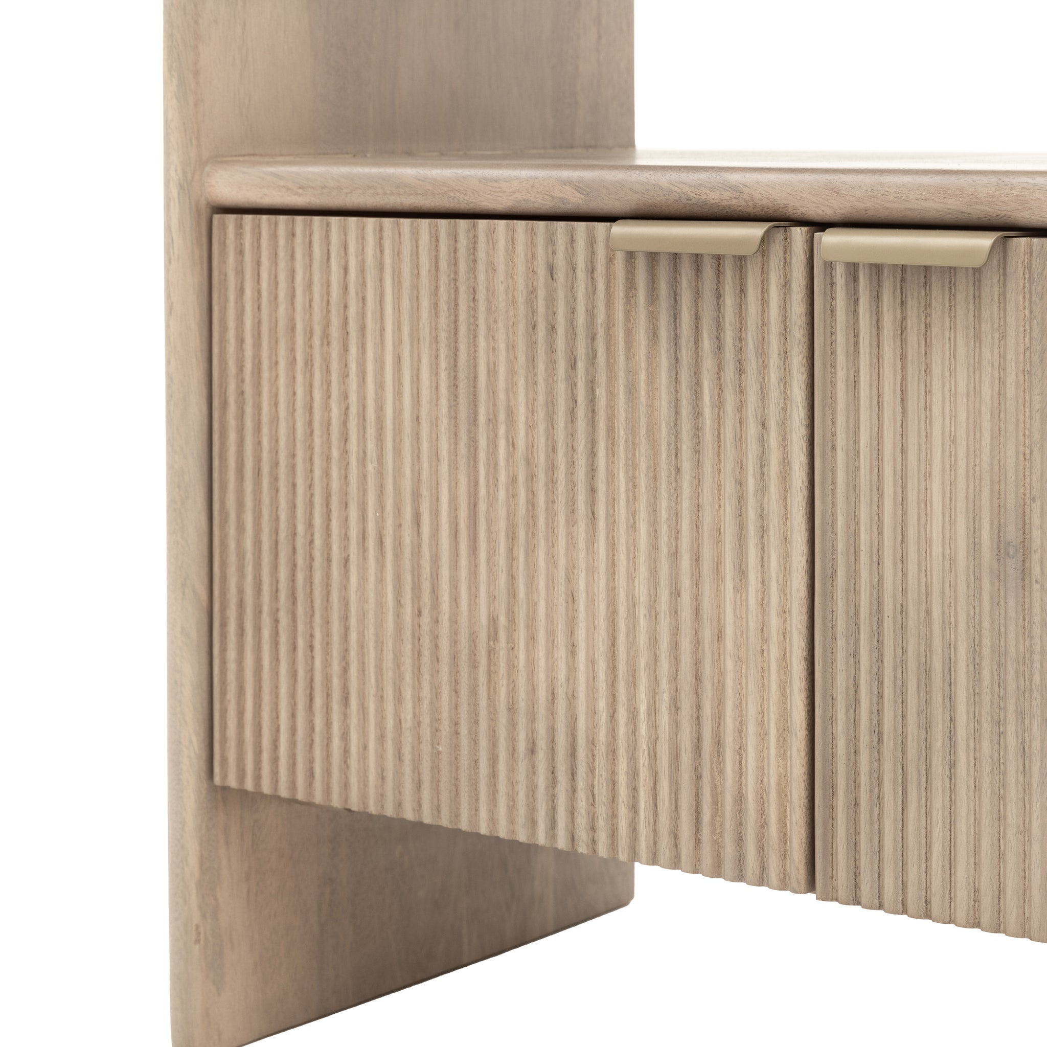 Colonna Open Display Unit - Open Display Unit Natural Mango Wood / Brass Sterling Home 8