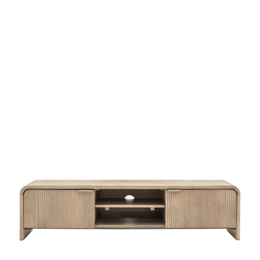 Colonna Media Unit - Media Unit Natural Mango Wood / Brass Sterling Home 1