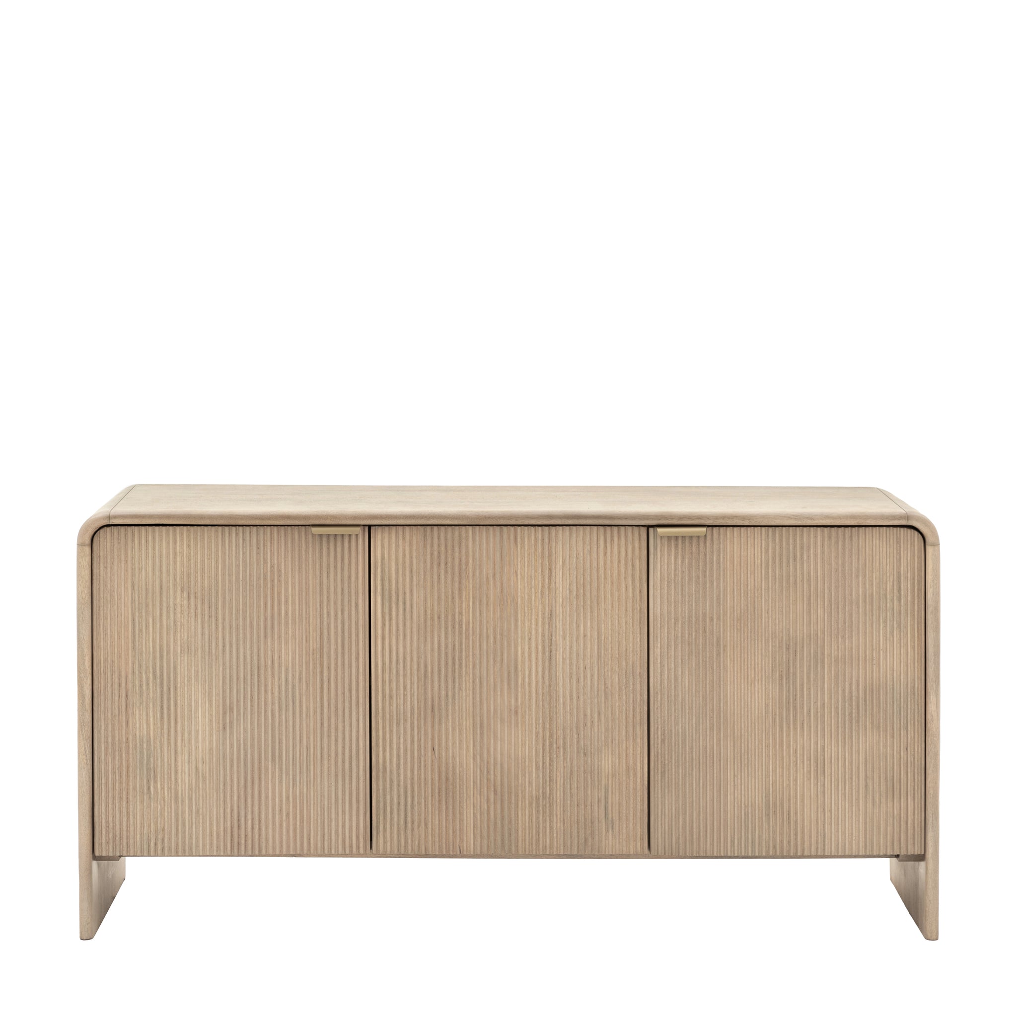 Colonna Sideboard - 3 Door Sideboard Natural Mango Wood / Brass Sterling Home 1