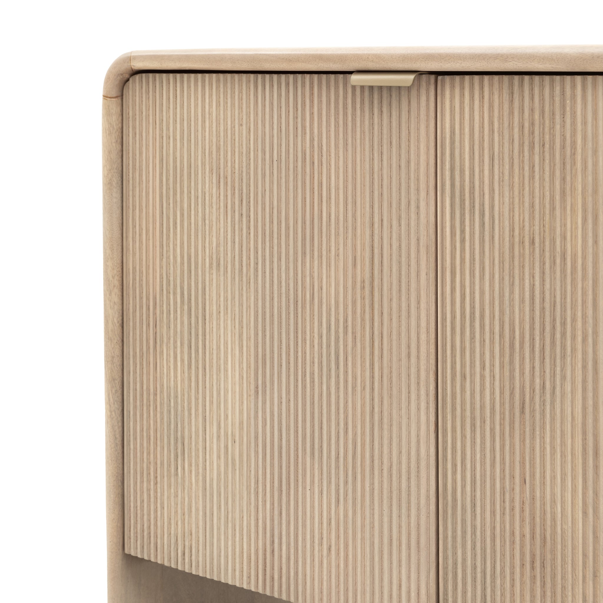 Colonna Sideboard - 3 Door Sideboard Natural Mango Wood / Brass Sterling Home 8
