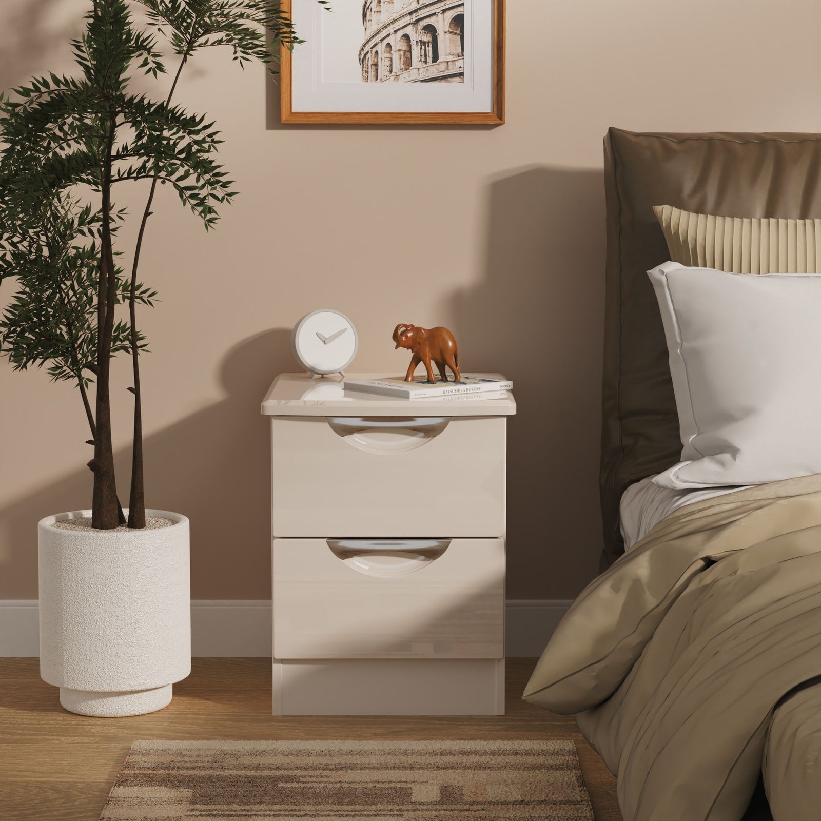 Colton 2 Drawer Bedside Cabinet - 2 Drawer Bedside Cabinet Sterling Home 7