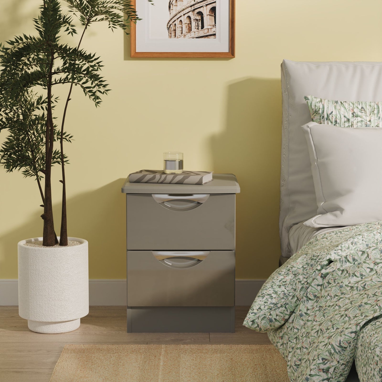 Colton 2 Drawer Bedside Cabinet - 2 Drawer Bedside Cabinet Sterling Home 19