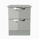 Colton 2 Drawer Bedside Cabinet - 2 Drawer Bedside Cabinet Sterling Home GGDG - Grey Gloss & Dusk Grey 13