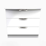 Colton 3 Deep Drawer Cabinet - 3 Drawer Deep Chest Sterling Home WGW - White Gloss & White 7