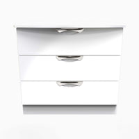 Colton 3 Deep Drawer Cabinet - 3 Drawer Deep Chest Sterling Home WGW - White Gloss & White 7