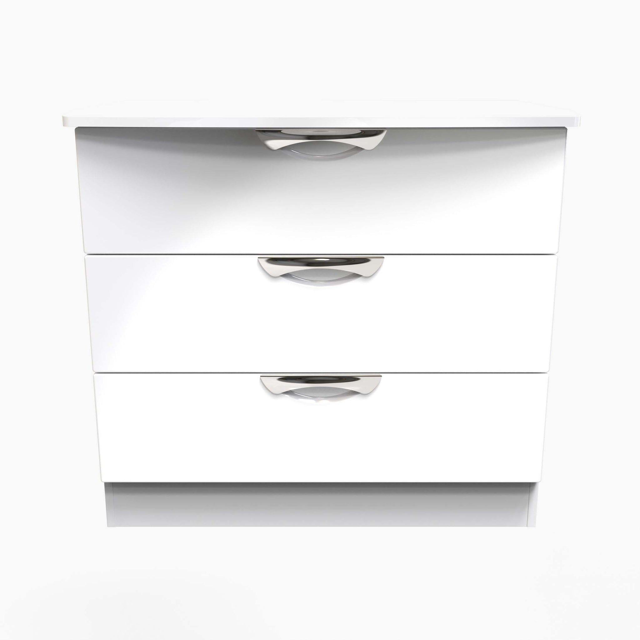 Colton 3 Deep Drawer Cabinet - 3 Drawer Deep Chest Sterling Home WGW - White Gloss & White 7