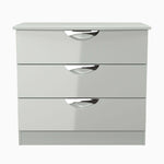 Colton 3 Deep Drawer Cabinet - 3 Drawer Deep Chest Sterling Home GGDG - Grey Gloss & Dusk Grey 1