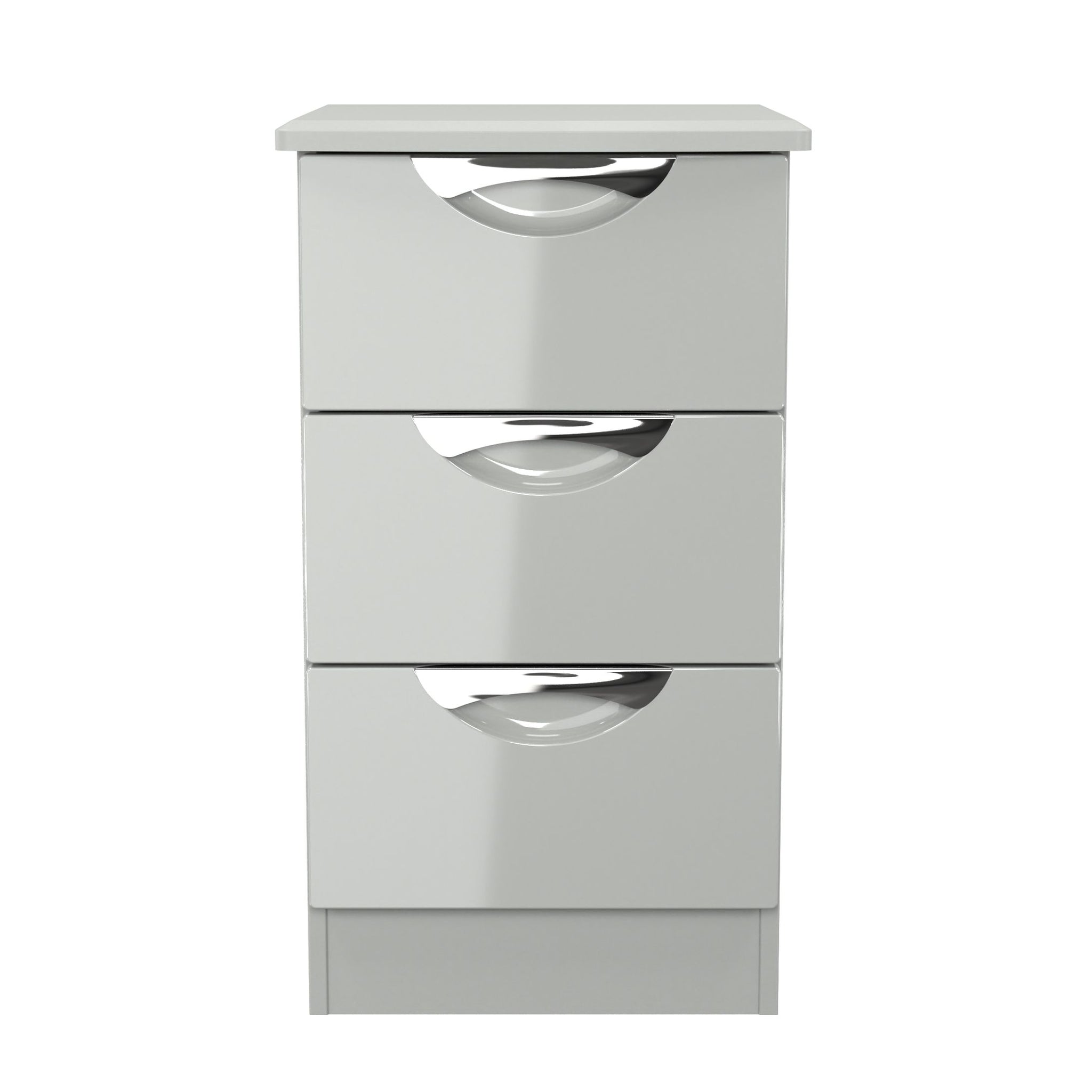 Colton 3 Bedside Cabinet - 3 Drawer Bedside Cabinet Sterling Home GGDG - Grey Gloss & Dusk Grey 8