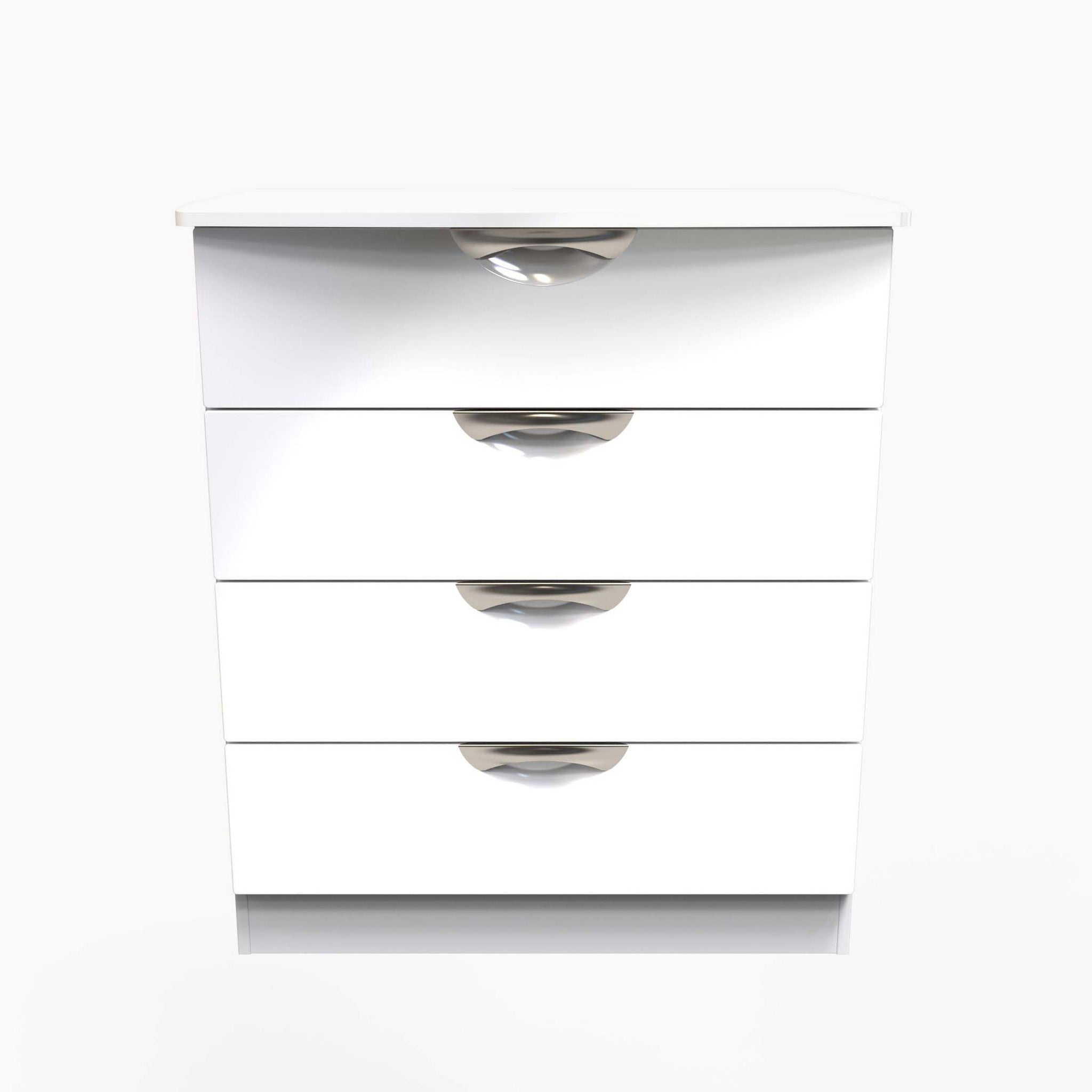 Colton 4 Deep Drawer Cabinet - 4 Drawer Deep Chest Sterling Home WGW - White Gloss & White 12