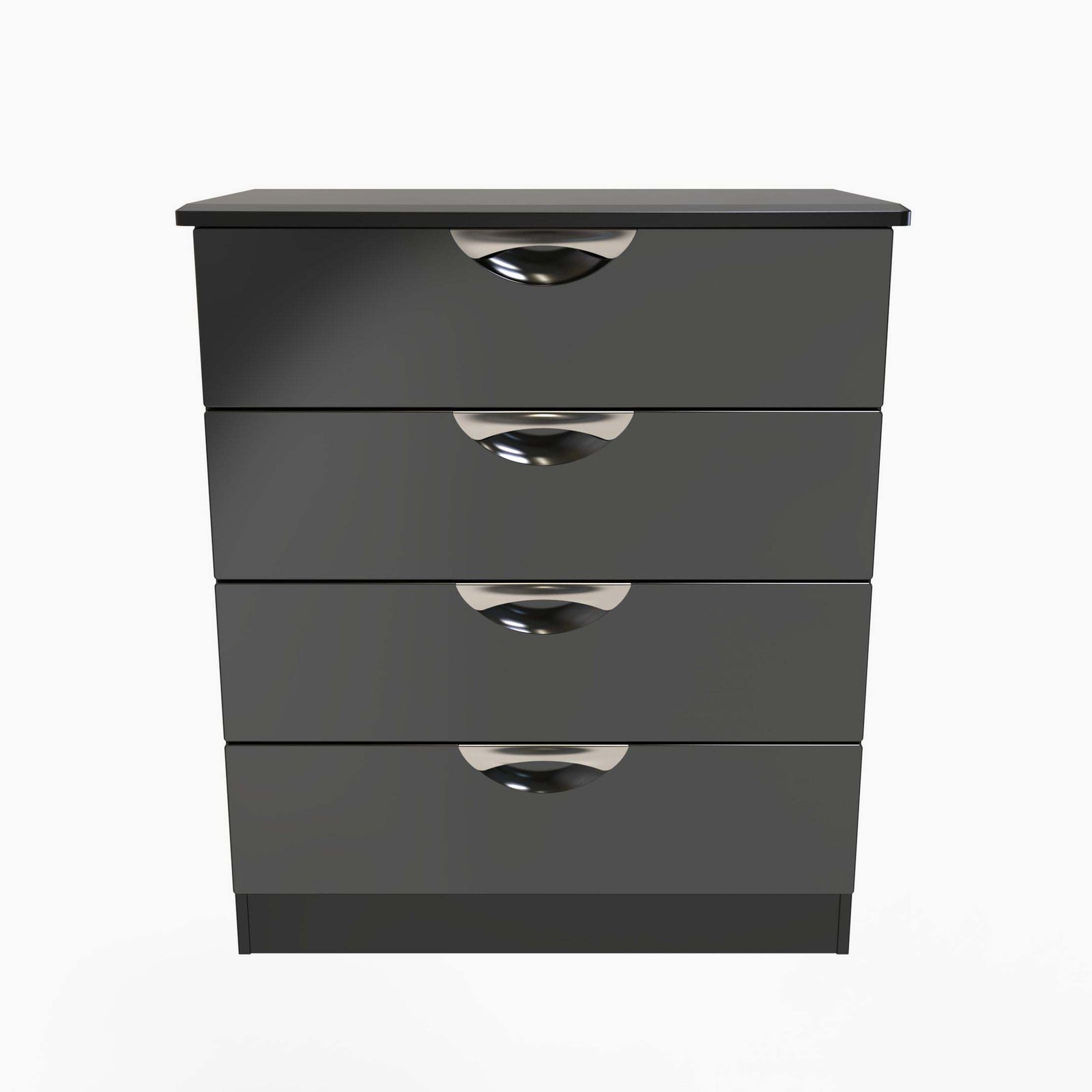 Colton 4 Drawer Deep Chest - 4 Drawer Deep Chest Sterling Home 1 BGBM - Black Gloss & Black
