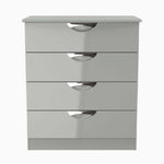 Colton 4 Deep Drawer Cabinet - 4 Drawer Deep Chest Sterling Home GGDG - Grey Gloss & Dusk Grey 1
