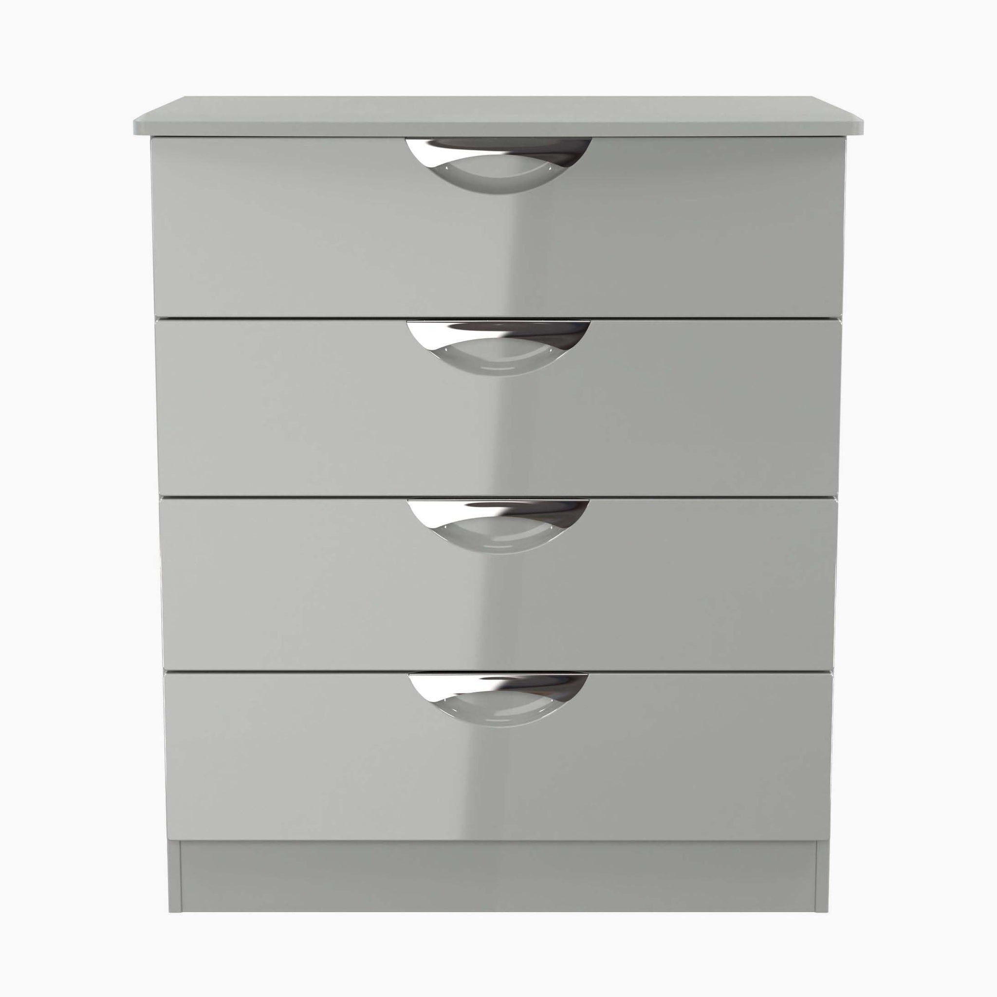 Colton 4 Deep Drawer Cabinet - 4 Drawer Deep Chest Sterling Home GGDG - Grey Gloss & Dusk Grey 1