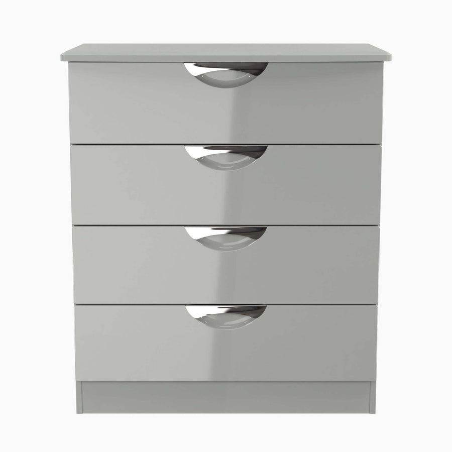 Colton 4 Deep Drawer Cabinet - 4 Drawer Deep Chest Sterling Home GGDG - Grey Gloss & Dusk Grey 1