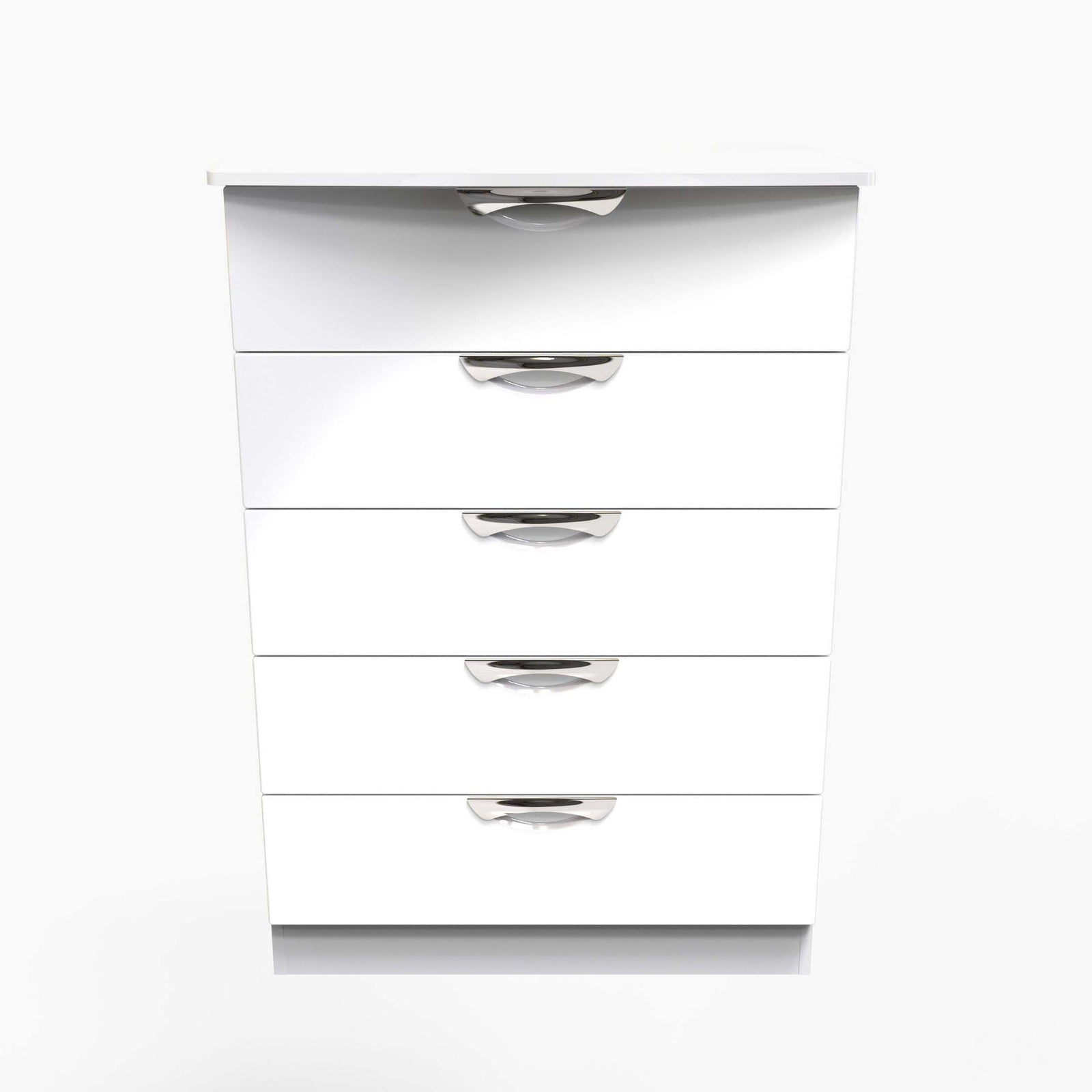 Colton 5 Drawer Chest - 5 Drawer Chest Sterling Home 6 WGW - White Gloss & White