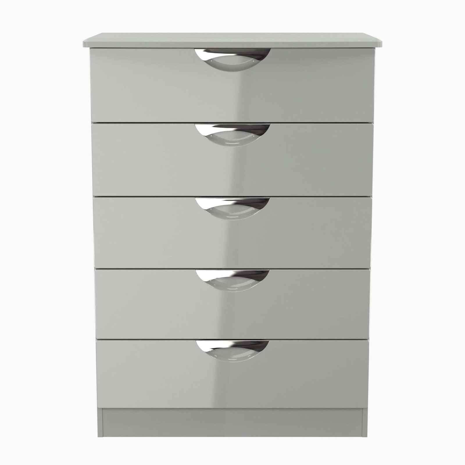Colton 5 Drawer Chest - 5 Drawer Chest Sterling Home 10 GGDG - Grey Gloss & Dusk Grey