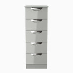Colton 5 Drawer Tall Cabinet - 5 Drawer Tallboy Sterling Home GGDG - Grey Gloss & Dusk Grey 1