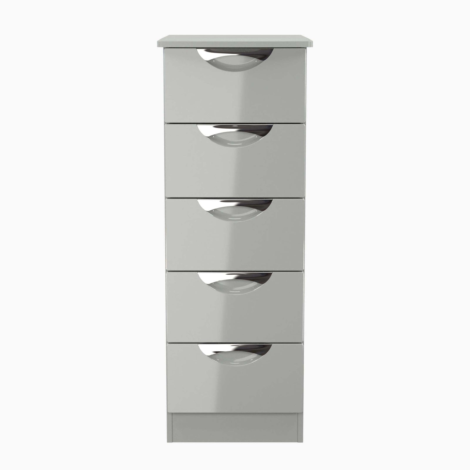Colton 5 Drawer Tallboy - 5 Drawer Tallboy Sterling Home 7 GGDG - Grey Gloss & Dusk Grey