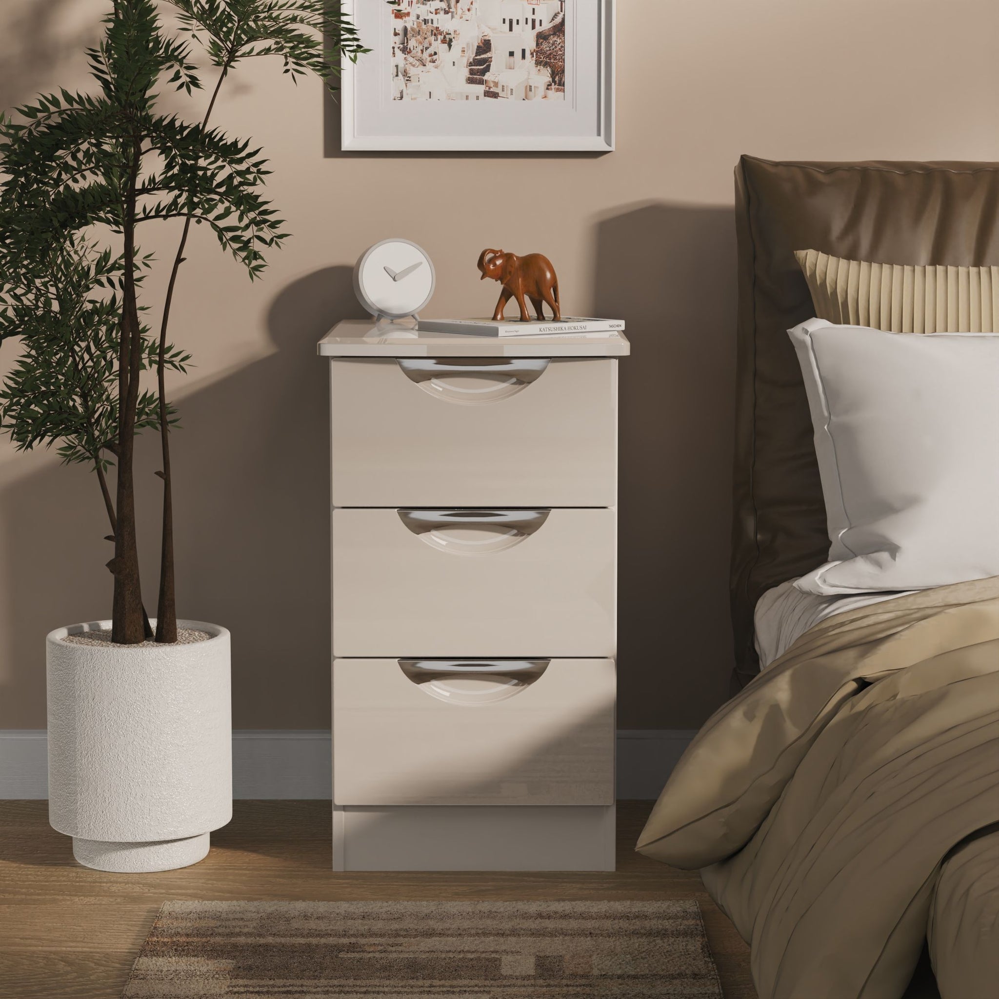 Colton 3 Bedside Cabinet - 3 Drawer Bedside Cabinet Sterling Home 18