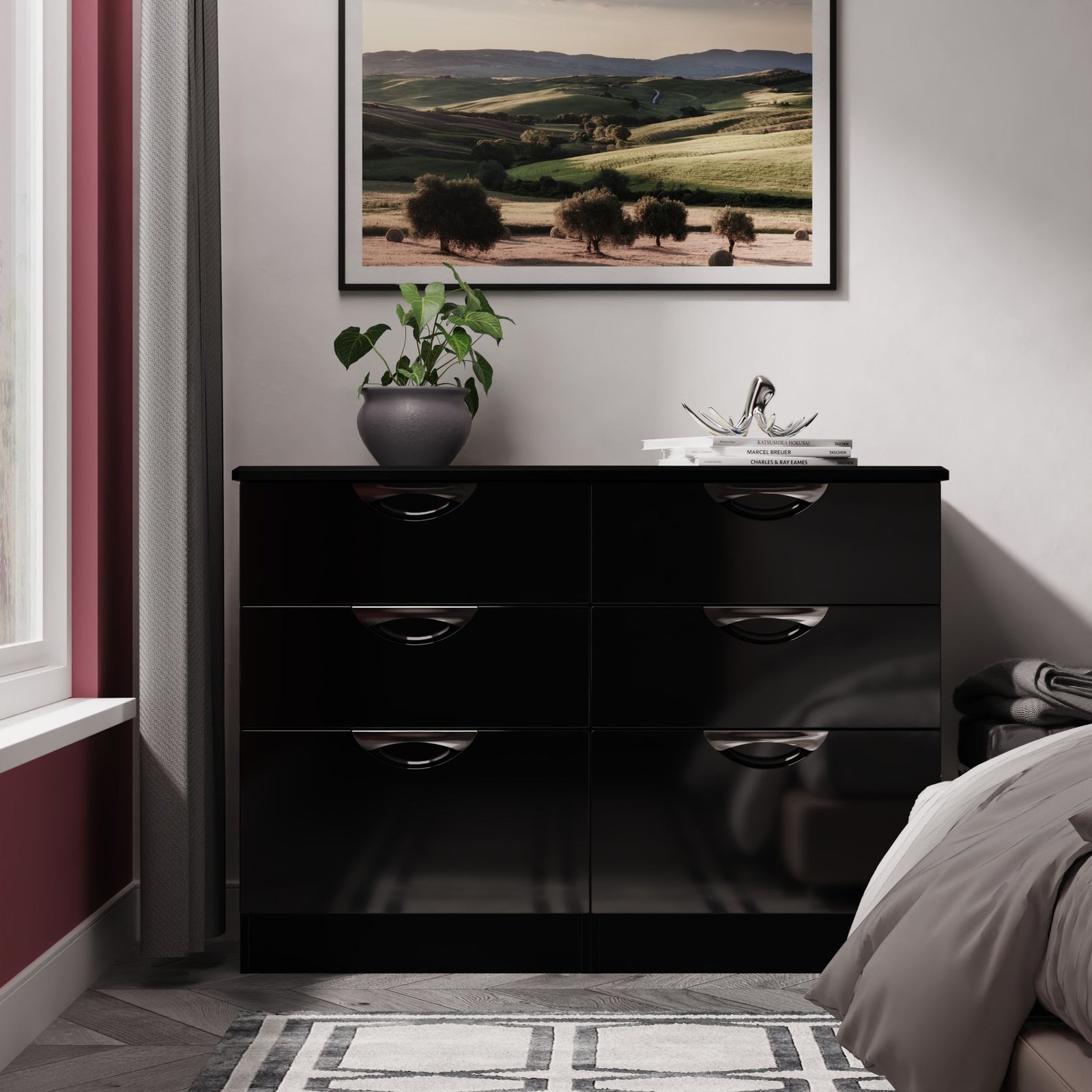 Colton 6 Drawer Wide Chest - 6 Drawer Wide Chest Sterling Home 2
