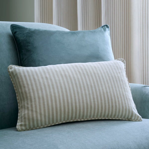 Laura Ashley Cornish Stripe Cushion Natural - LA Cornish Stripe 30X50CM Cushion Natural Sterling Home 1