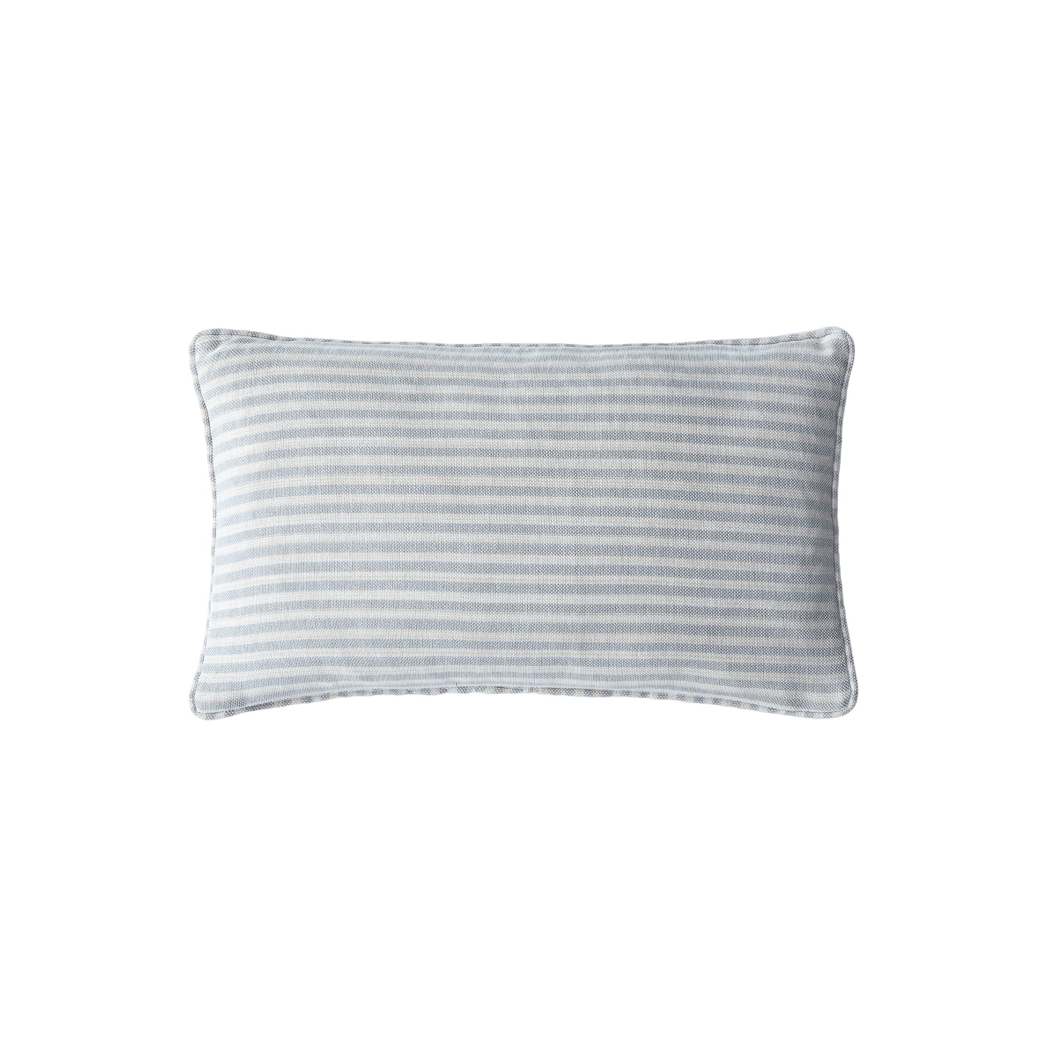 LA Cornish Stripe 30X50Cm Cushion Slate Blue - LA Cornish Stripe 30X50Cm Cushion Slate Blue Sterling Home 1
