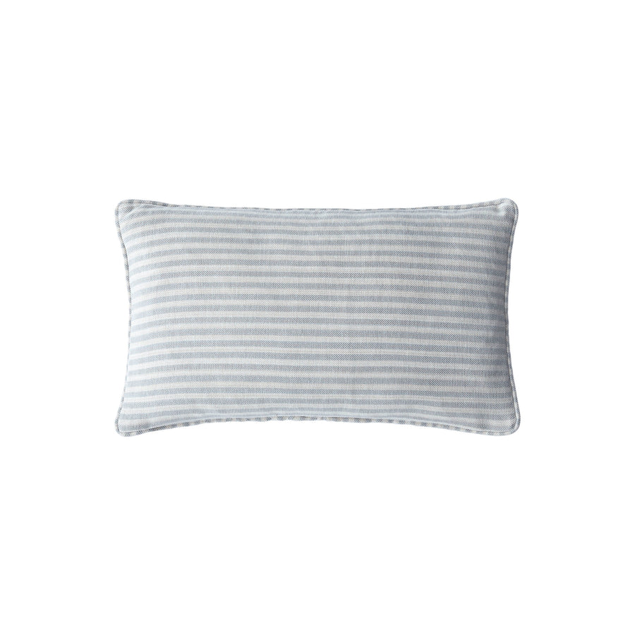 LA Cornish Stripe 30X50Cm Cushion Slate Blue - LA Cornish Stripe 30X50Cm Cushion Slate Blue Sterling Home 1