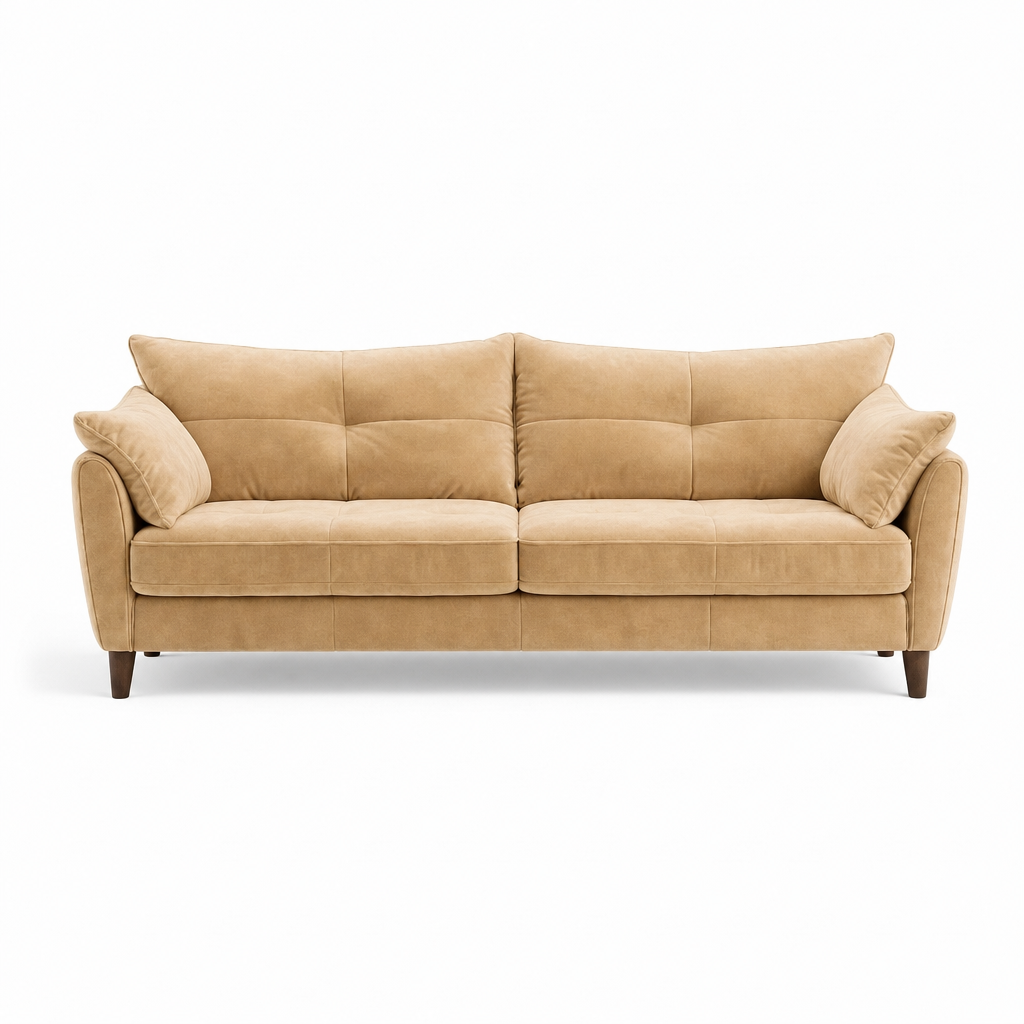 Zara 4 Seater Sofa - 4 Seater Sofa Sterling Home 6 Plush Cream