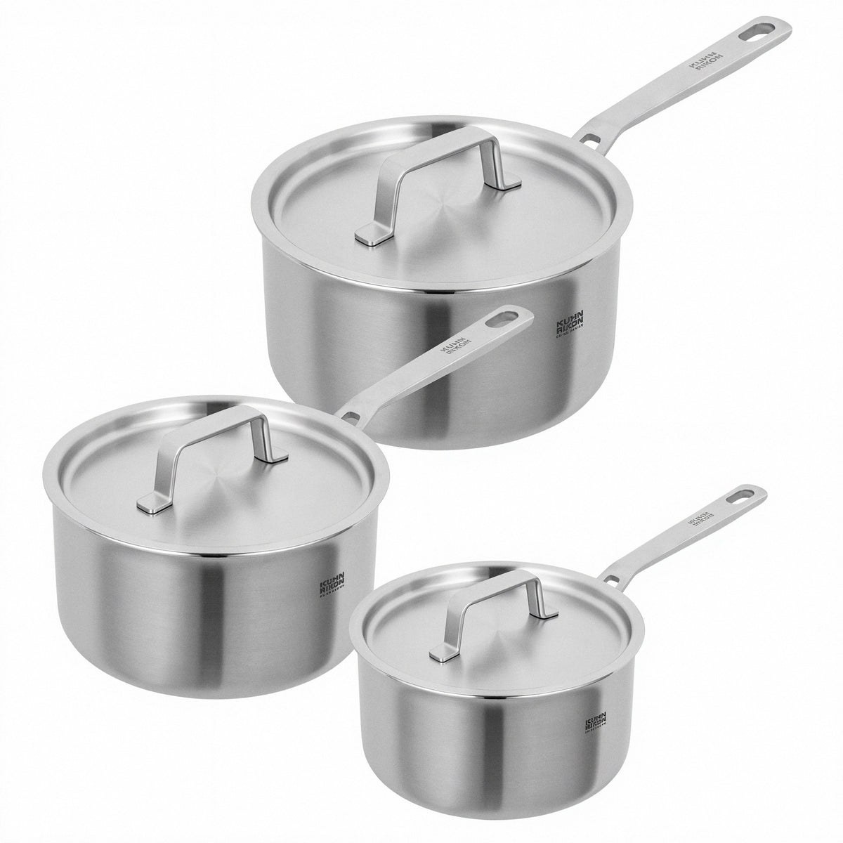 Kuhn Rikon Culinary Fiveply 3 Piece Saucepan Set - Culinary Fiveply 3 Piece Saucepan Set Cookware Sterling Home 2