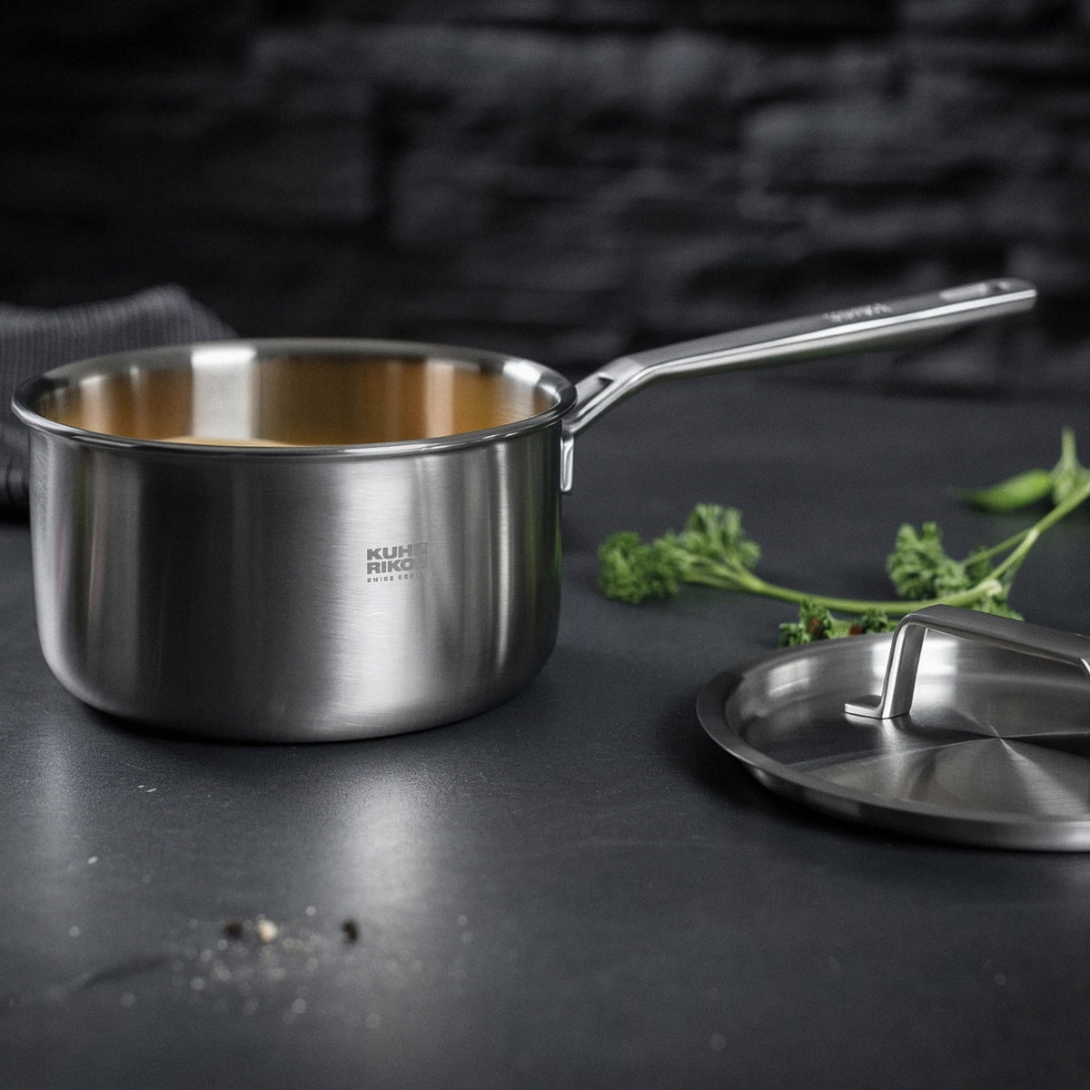 Kuhn Rikon Culinary Fiveply 3 Piece Saucepan Set - Culinary Fiveply 3 Piece Saucepan Set Cookware Sterling Home 1