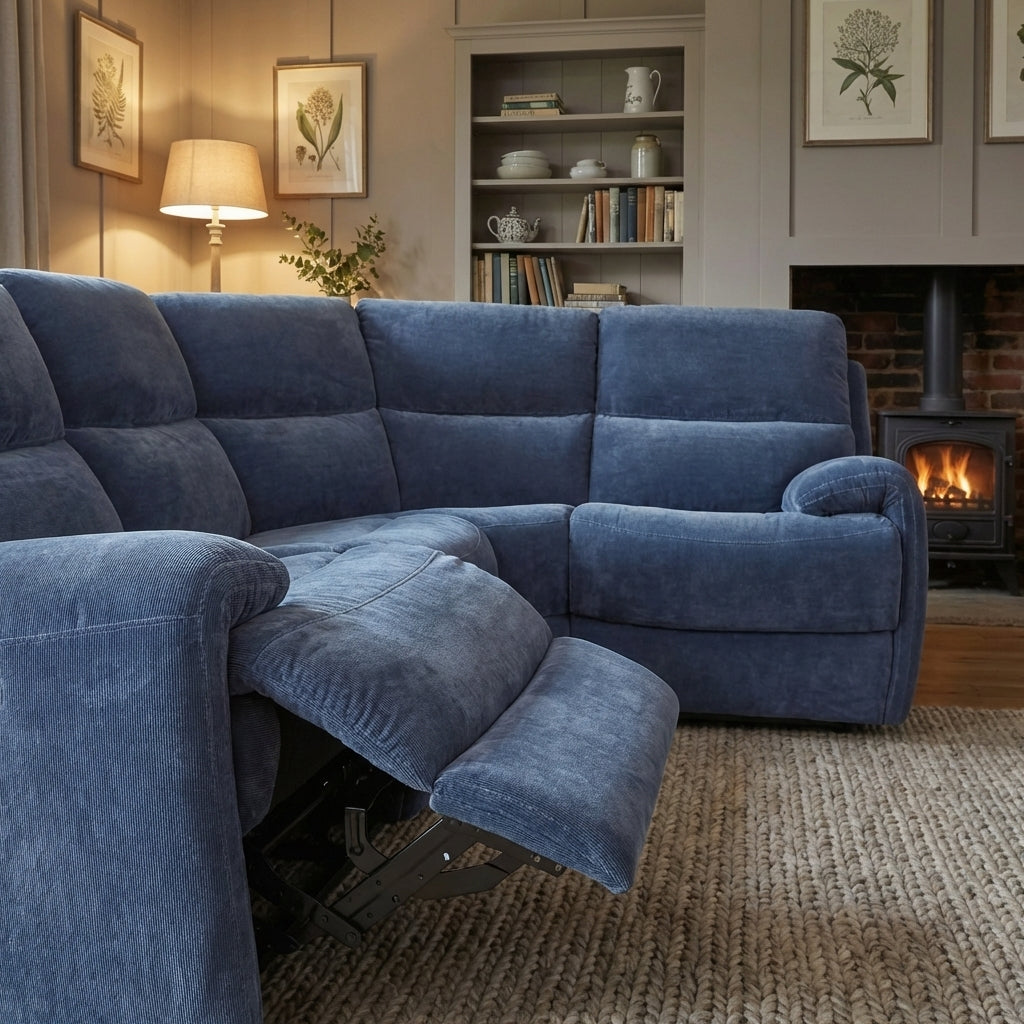 Flow Corner Recliner Sofa - Combination 3 2 Corner 2 with 2 Power Recliners Fabric - Left Hand Facing - Power Recliner with USB Corner Sofas Sterling Home 3