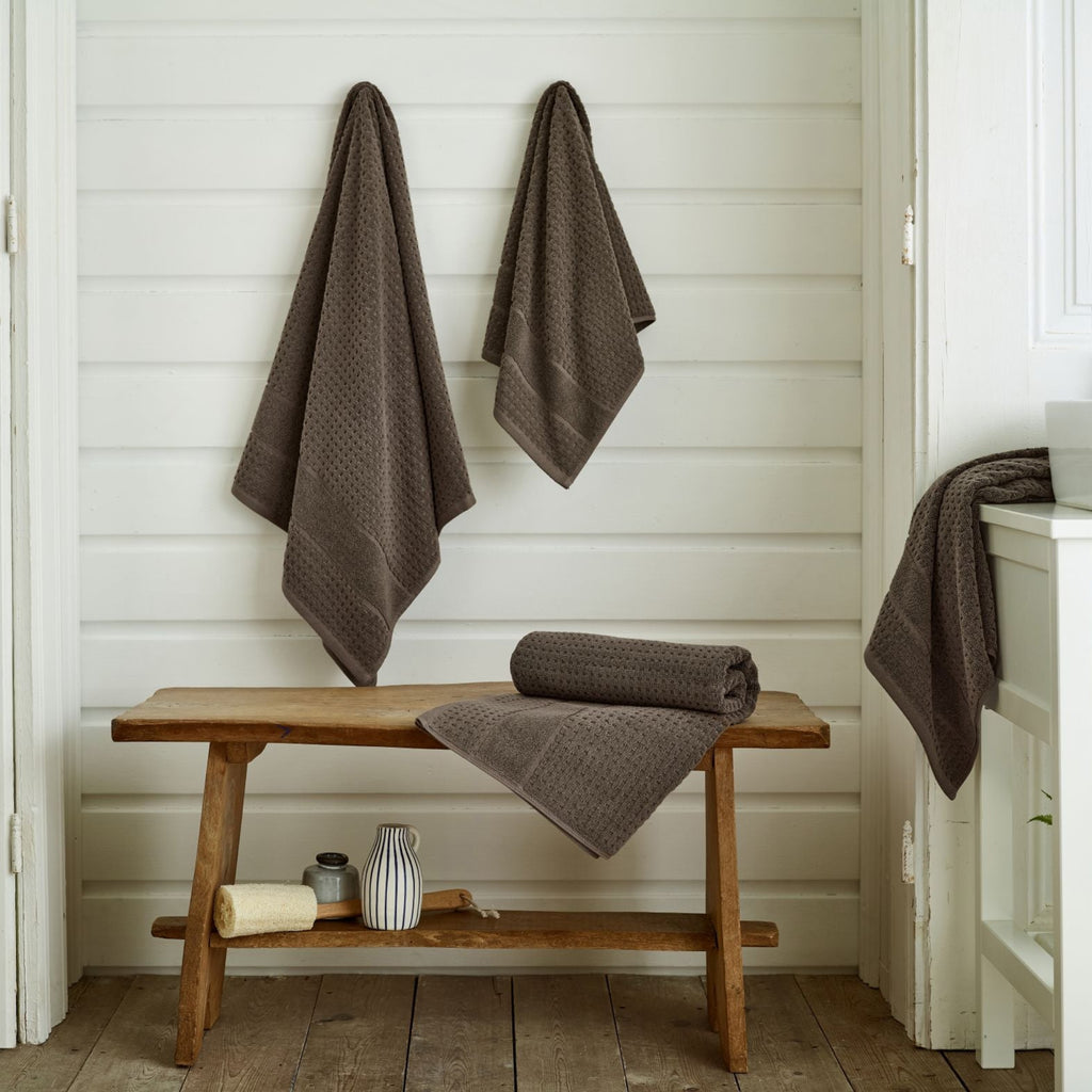 Mosley Towel Dark Brown - SALE Mosley Bath Sheet Walnut Sterling Home 1