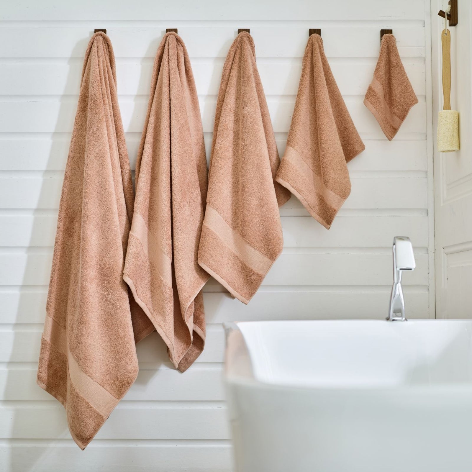Egyptian Embrace Towel Coral - Egyptian Embrace Bath Sheet Coral Sterling Home 2