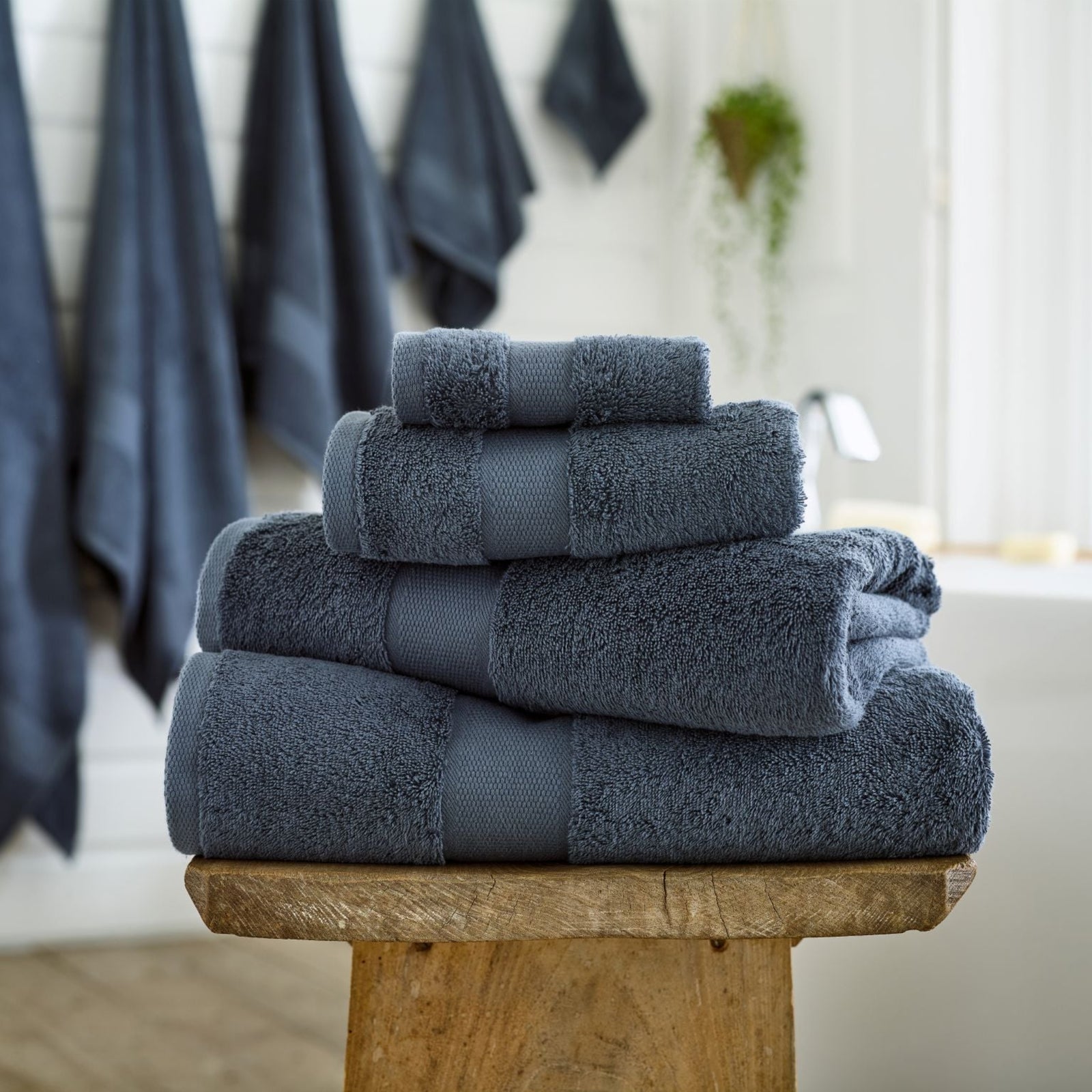 Egyptian Embrace Towel Dark Blue - Egyptian Embrace Jumbo Bath Sheet Storm Blue Sterling Home 1