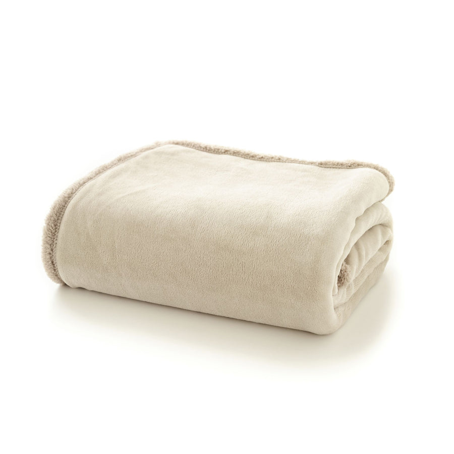 Hazelwood Sherpa Grey Throw - DISC Hazelwood Sherpa Throw Oyster Grey Sterling Home 2