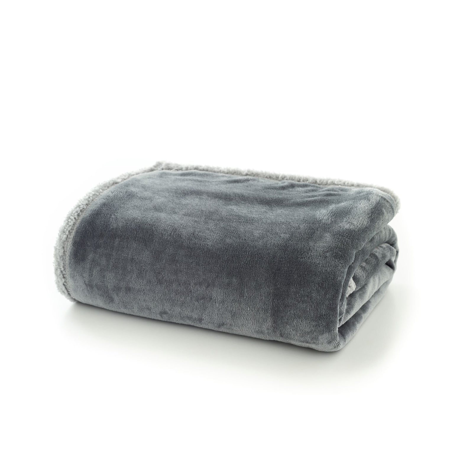 Hazelwood Sherpa Silver Throw - SALE Hazelwood Sherpa Throw Silver Sterling Home 2
