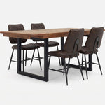 Detroit Extending Dining Table & 4 Starley Dining Chairs Set Dining Sets Sterling Home 1