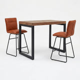 Detroit Bar Table & 2 Marx Stools Set