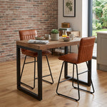 Detroit Bar Table & 2 Marx Stools Set Sterling Home 2