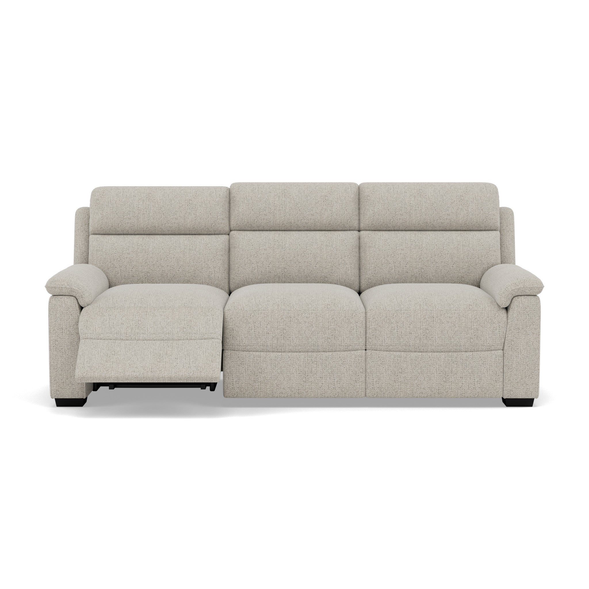 Eldon 3 Seater Power Recliner - 2.5 Seater Sofa 2 Power Recliners Fabric - Power Recliner Power Footrest Headrest & USB 3 Seater Sofas Sterling Home 1 FAB-MIL-104 OYSTER