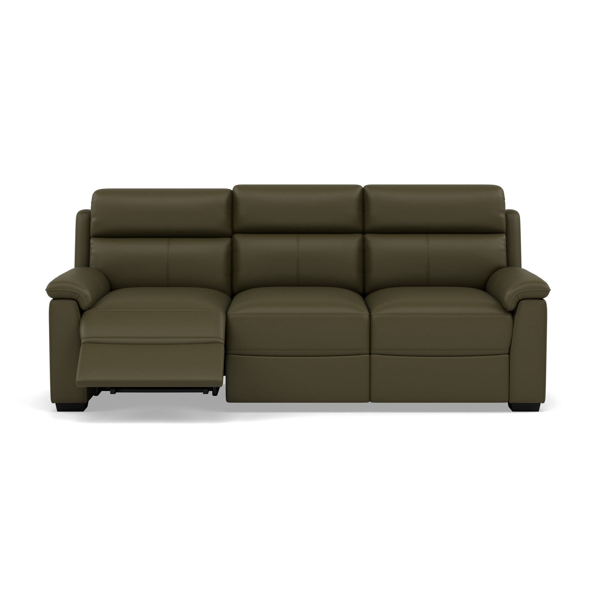 Eldon 3 Seater Power Recliner - 2.5 Seater Sofa 2 Power Recliners CAT20S - Power Recliner with USB 3 Seater Sofas Sterling Home 8 NWS-548E DARK OLIVE